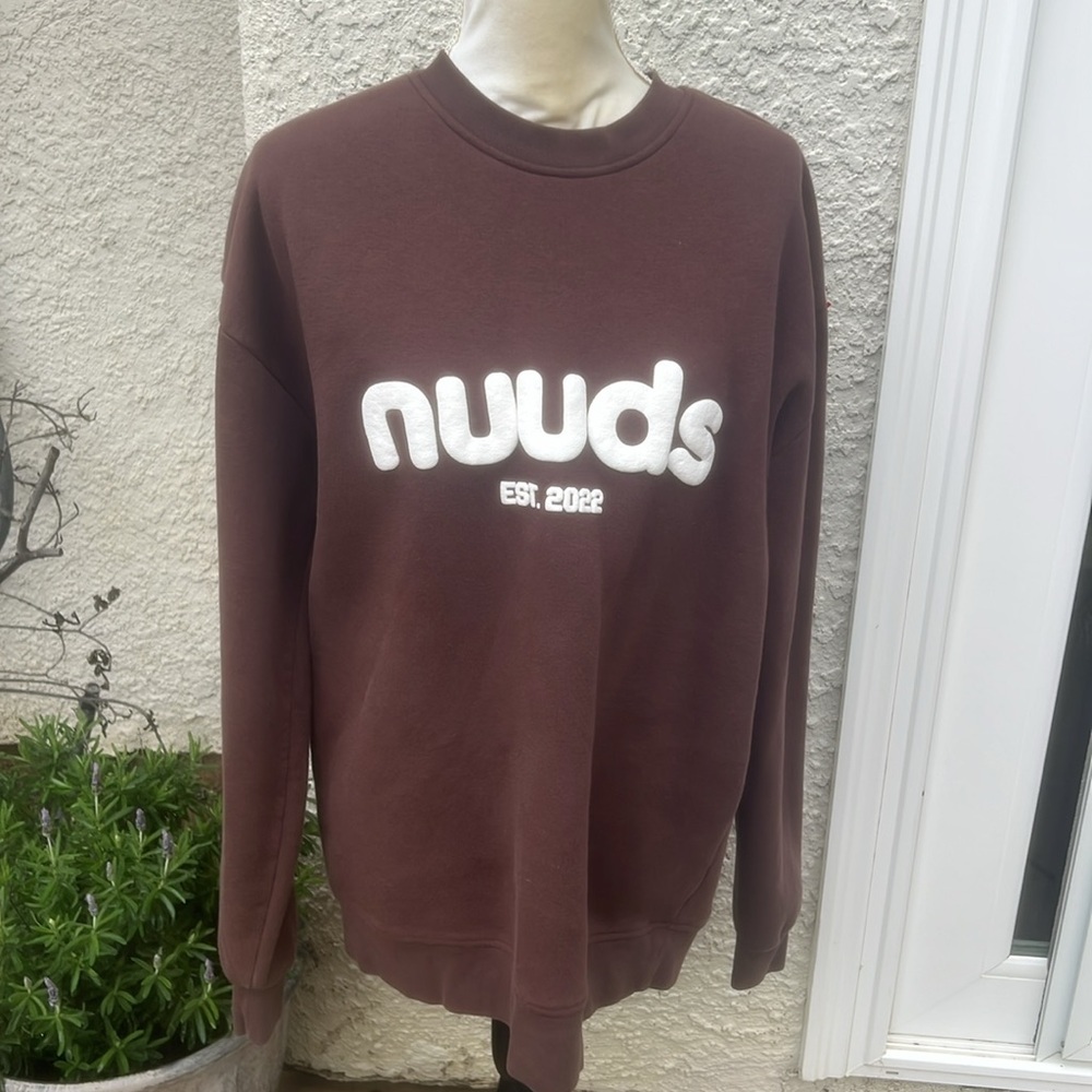 nuuds EST. 2022 Brown Oversized Sweatshirt Women's Size S